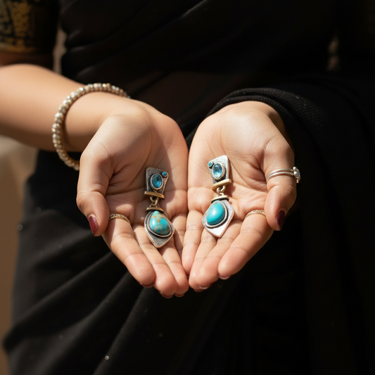 Vintage Turquoise Blue Earrings