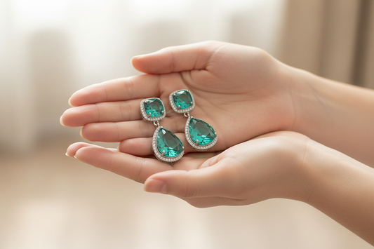 Starlit Emerald Earrings