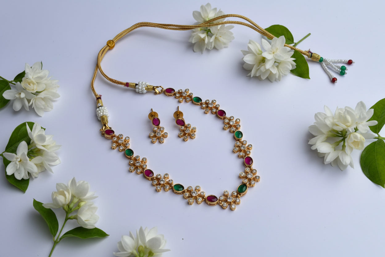 Golden Whisper Necklace Set