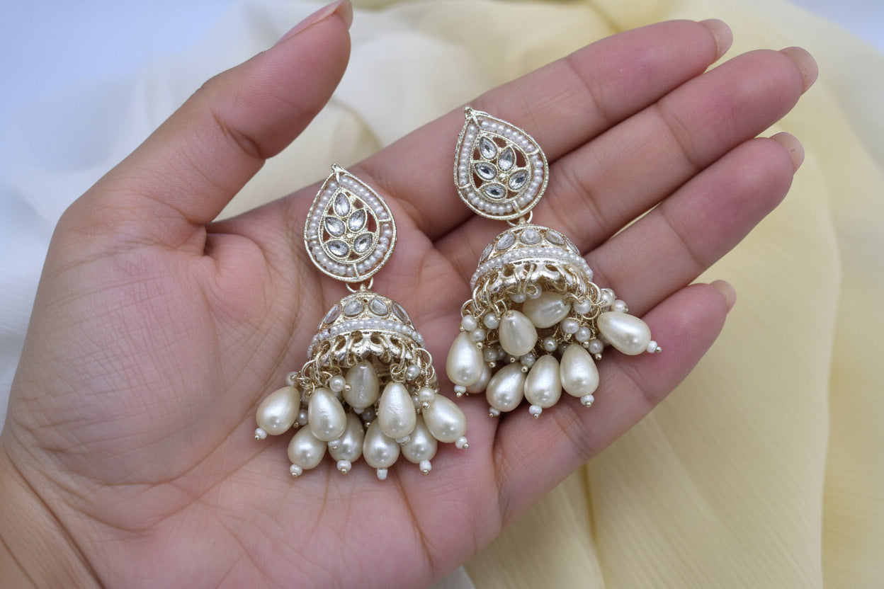 Luxe Pearl Jhumkas