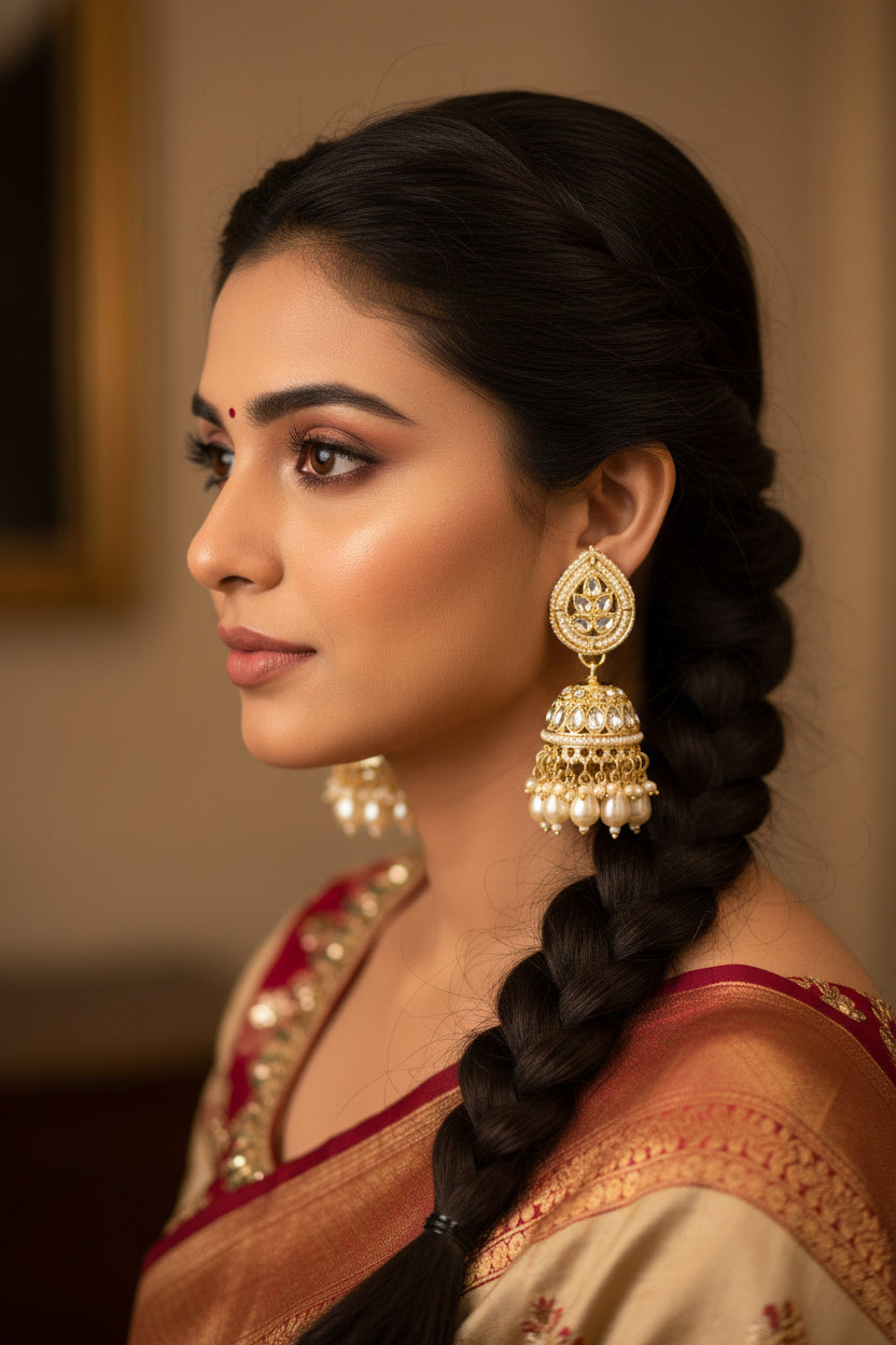 Luxe Pearl Jhumkas