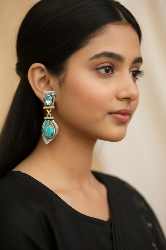 Vintage Turquoise Blue Earrings