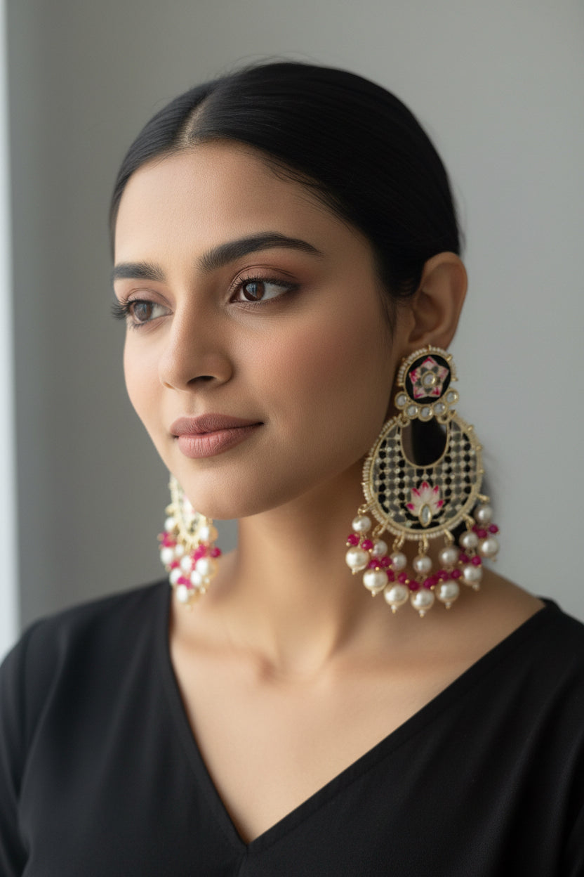 Lotus Drop Earrings