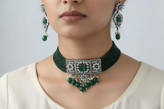 Royal Emerald Choker Set