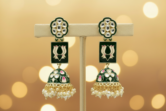 Lotus Bloom Jhumkas