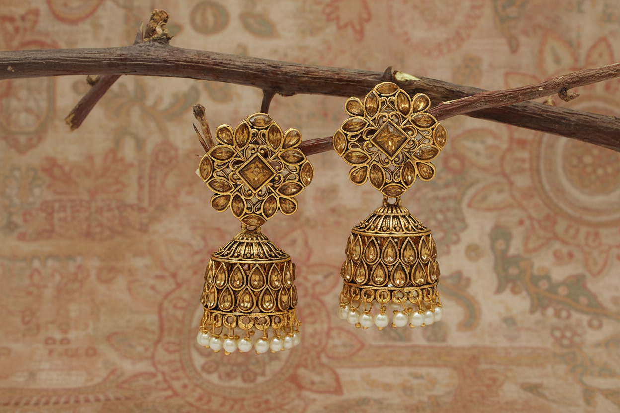 Golden Sunset Jhumkas