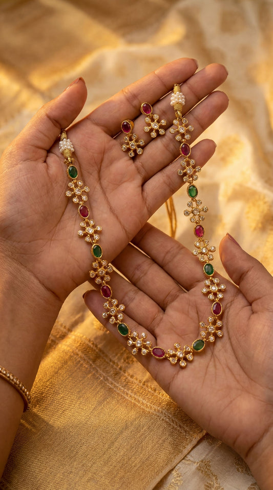 Golden Whisper Necklace Set